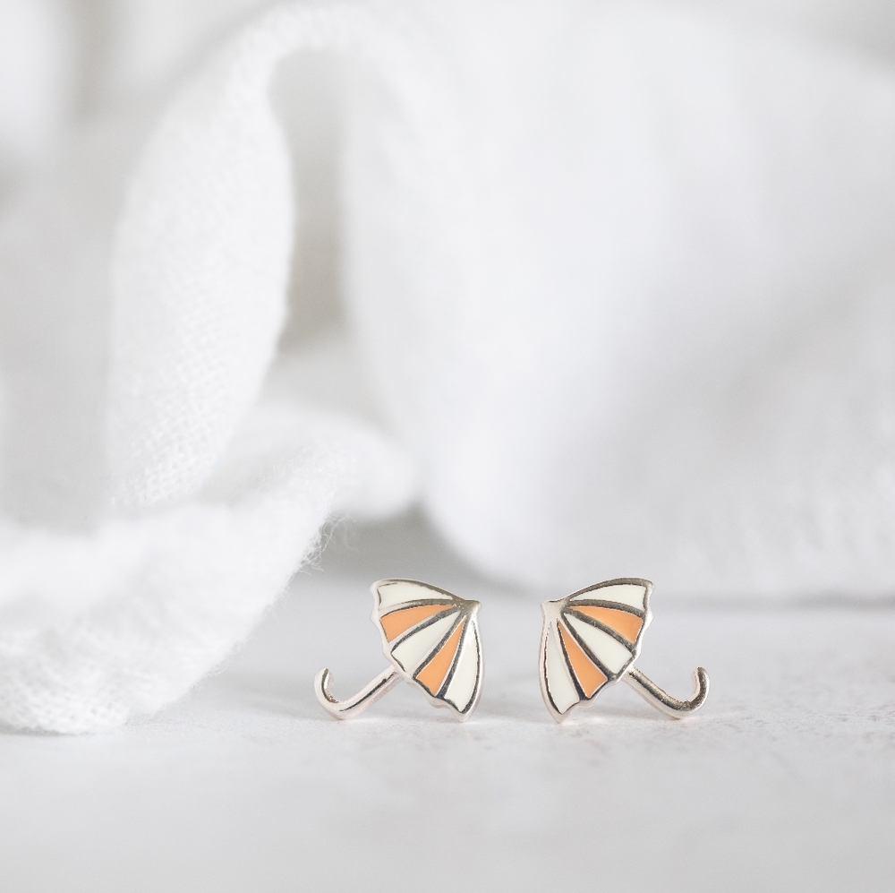 Mini Umbrella Studs (S925) - Only 1 left! - Picture 6 of 7